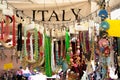 ROME, ITALY - APRILE, 6: Fashion necklaces on the market Campo dei Fiori, Rome, Aprile 6, 2013