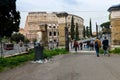 ROME, ITALY - APRILL 21, 2019: View to the Colosseum