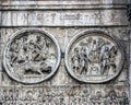 Rome, Italy. The Arch of Constantine Arco Constantino - Roman empire ancient landmark Royalty Free Stock Photo