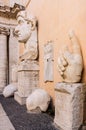 Rome, Italy, August 12, 2008: Remains of Constantine statue. Royalty Free Stock Photo