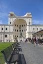 Bronze sculpture of a Pine cone in front of the Belvedere Palace in the Vatican