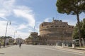 Castel Sant`Angelo, an architectural monument on the banks of the Tiber in the center of Rome Royalty Free Stock Photo