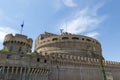 Castel Sant`Angelo, an architectural monument on the banks of the Tiber in the center of Rome Royalty Free Stock Photo