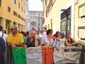 Supporters of the Italian party Five Star Movement