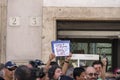 Supporters of Giuseppe Conte, Prime Minister of Italy