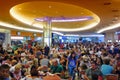 Rome Italy August 2015 - Crowded eating area at the Mall