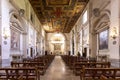 Indoor view in the Basilica of San Sebastiano Fuori Le Mura, in Rome, Italy
