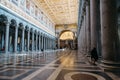 Interior view of Papal Basilica of St. Paul outside the Walls Royalty Free Stock Photo