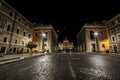 Night view on San Pietro Basilica. Rome, Italy Royalty Free Stock Photo