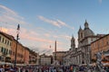Beautiful Piazza Navona, full of tourists