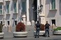 Police outside the Quirinal Palace in Rome, Italy