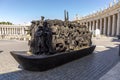 Sculpture Angels Unawares by Timothy Schmalz, migration sculpture in Rome, Italy