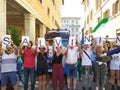 Supporters of Italian Deputy PM Matteo Salvini