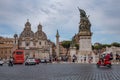 Rome, Italy August, 8th, 2021. Tourist in front of Churches of Santa Maria di Loreto
