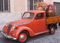 Vintage car parked in the street in Rome, Italy, Europe Royalty Free Stock Photo