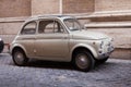 Vintage car parked in the street in Rome, Italy, Europe Royalty Free Stock Photo