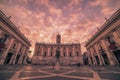 Rome, Italy: The Capitolium square in the sunrise