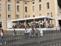 Press stand pavillion in St Peter square