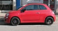 Red FIAT 500, new version Royalty Free Stock Photo