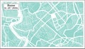 Rome Italy City Map in Retro Style. Outline Map