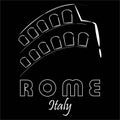 Rome Italy City Sign and Tourism Landmark