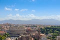 Cityscape  of Rome from Vittoriano: view of Imperial Forum, Roman Forum, Colosseum, Capitoline Hill. Royalty Free Stock Photo