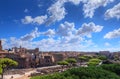 Cityscape  of Rome from Vittoriano: Imperial Forum, Roman Forum and Colosseum. Royalty Free Stock Photo