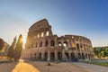 Rome Italy sunrise at Colosseum Royalty Free Stock Photo