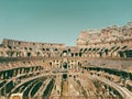 rome italy colliseum ruins of amphiteature and architecture Royalty Free Stock Photo