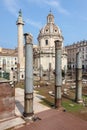 ROME, ITALY - Colonna Traiana, Le Domus Romane di Palazzo Valentini, Chiesa di Santa Maria di Loreto