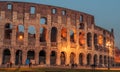 Rome, Italy: Colosseum, Flavian Amphitheatre, in the sunset Royalty Free Stock Photo