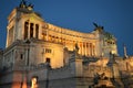Rome Italy at dawn with beautiful nightlight