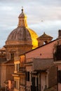 Rome, Italy, Rione Monti, skyline, church, cathedral, Church of St. Mary of the Mounts, palace, roofs