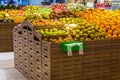 Fruit and vegetable department with numerous varieties