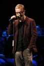 Marco Masini sings on stage