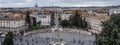 People`s Square Piazza del Popolo top wiew, aerial view in Rome, Italy, Royalty Free Stock Photo