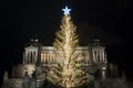 Christmas in Piazza Venezia, Rome. Royalty Free Stock Photo