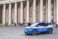 Rome, Italy - December 2019 : Police securty car in Rome, Italy