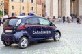 Rome, Italy - December 2019 : Police securty car in Rome, Italy