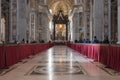 Rome, Italy. December 04, 2017: Saint Peter`s basilica interior