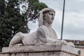 Sphinx statue ÃÂ®n People`s Square  Piazza del Popolo  ,  in  Rome, Italy Royalty Free Stock Photo