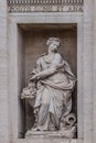 Statues at Trevi fountain Fontana di Trevi in Rome, Italy