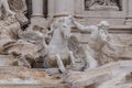 Statues at Trevi fountain Fontana di Trevi in Rome, Italy