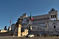 Rome, Italy - December 13th 2020: View of the Altar of the Fatherland with few tourists