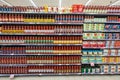 Tomato preserves in jar. Variety of canned tomatoes.