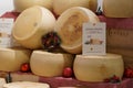 Wheels of Grana Padano cheese