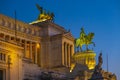 Rome, Italy - Evening view of the Victor Emmanuel II National Monument, known also as Altare della Patria - at the Piazza Venezia Royalty Free Stock Photo