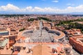 Rome, Italy. Famous Saint Peter`s Square in Vatican.