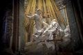 Rome Italy. Famous sculpture by Bernini, ecstasy of St Teresa in