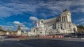 Rome, Italy. Famous Vittoriano with gigantic equestrian statue of King Vittorio Emanuele II timelapse . Royalty Free Stock Photo